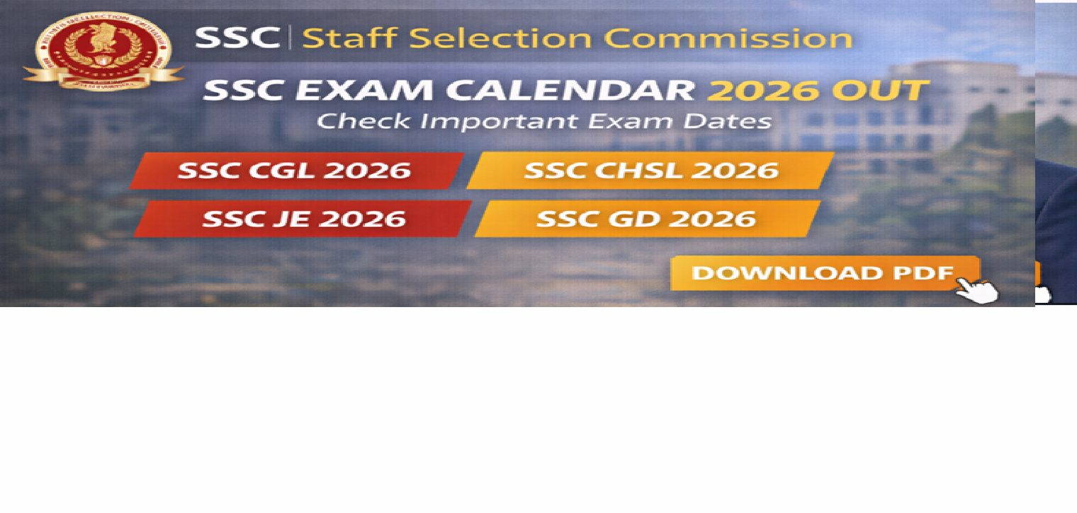 SSC Exam Calendar 2026