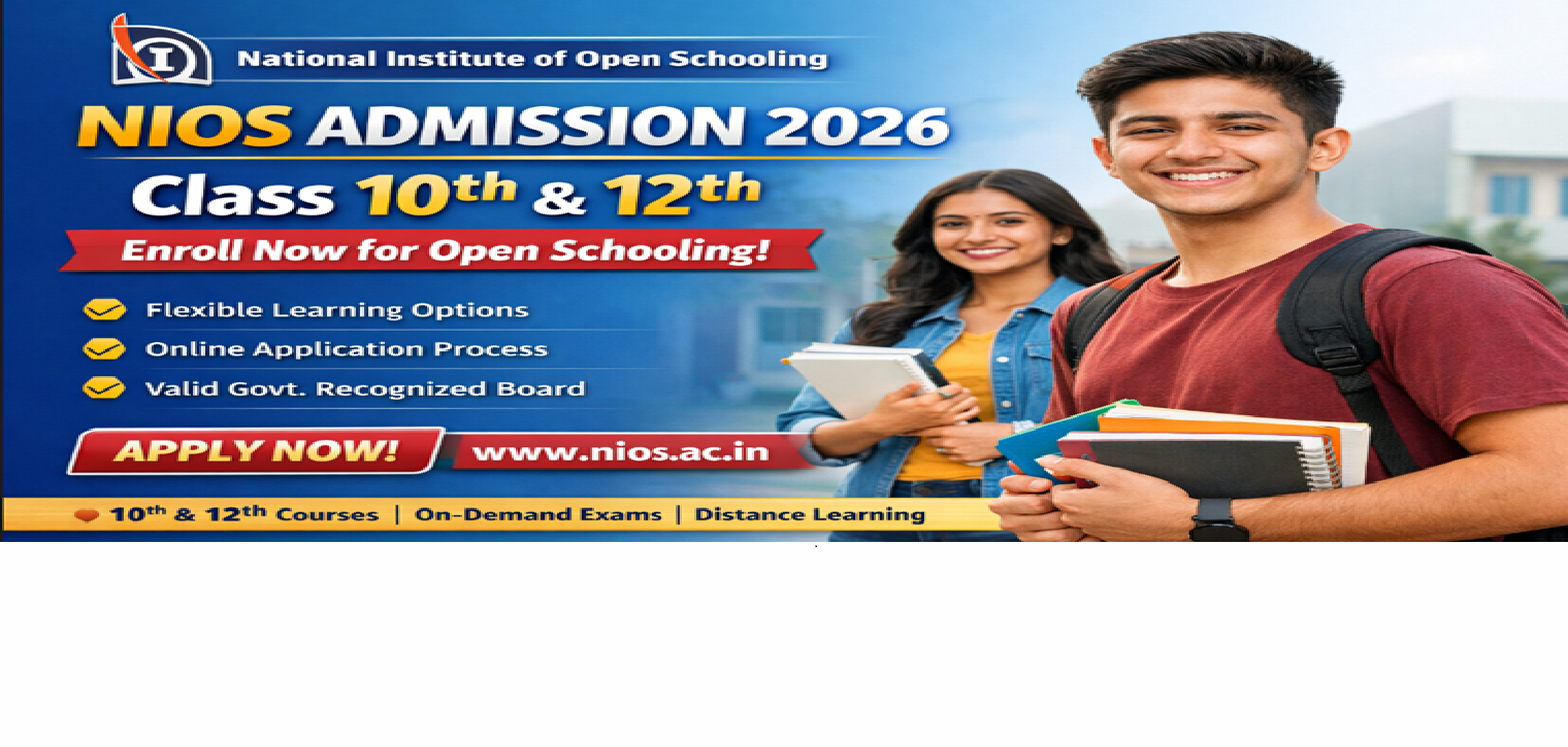 Nios Class 10th & 12th Addmission 2026